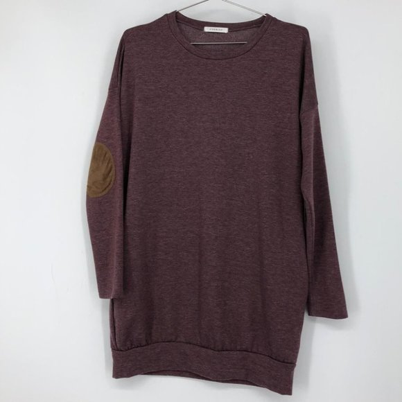 CHERISH Oversized, Tunic Pullover Sweater with Elbow Patches & Pockets S - Picture 16 of 16